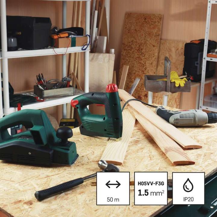 Produktbild Emos Trommelkabel mit Erdung, 4 Steckdosen, 50 m (P19450) (50 m, 1.50 mm²)
