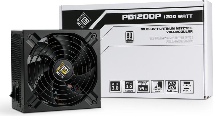 Produktbild CSL 1200 Watt BoostBoxx Power Boost, Full-Modular, 92% Effizienz, 80 Plus Platinum zertifiziert (1200 W)