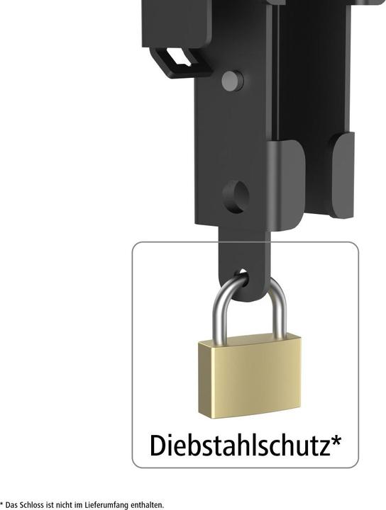 Actual product image Hama TV wall bracket, inclinable, anti-theft protection, 165 cm (65") up to 50 kg (Wall, 65", 50 kg)