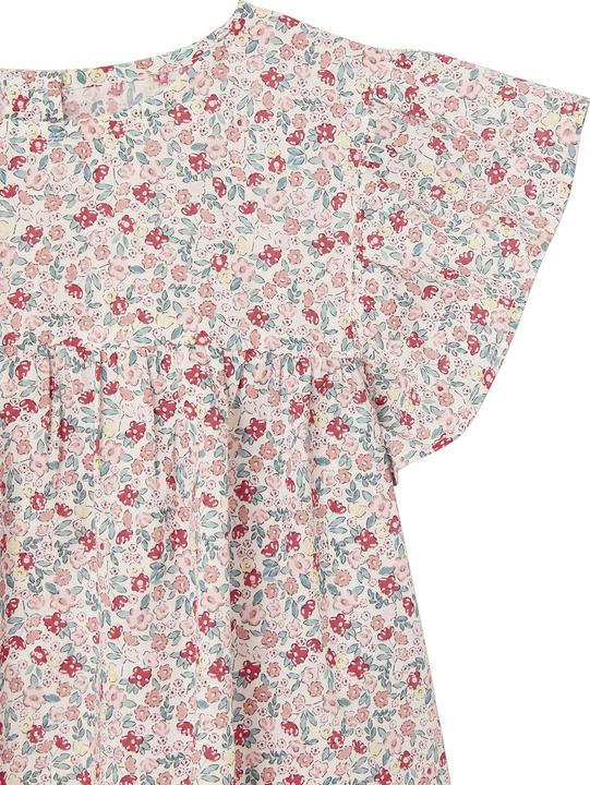 Actual product image Vertbaudet Girls' set: floral blouse & muslin shorts (158)