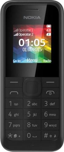 Actual product image Nokia 105 Dual SIM, black (EU) (1.45", 2G)