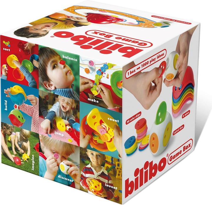 Bilibo Game Box Spielset mit Würfel (Englisch, Deutsch, Französisch, Italienisch, Schweizerdeutsch)