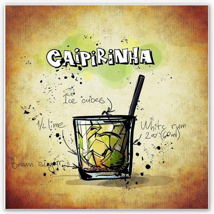 Image du produit Trenddeko Caipirinha - Recette (20 x 20 cm)