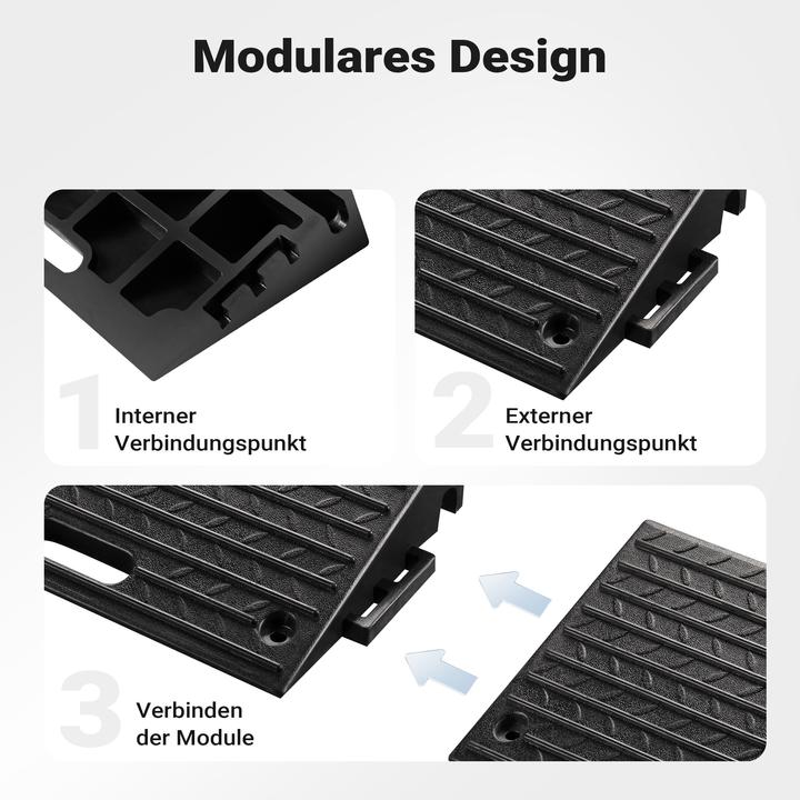 Immagine prodotto Wiltec Rampa per marciapiede in gomma 500x315x107mm rampa di accesso auto moto camion