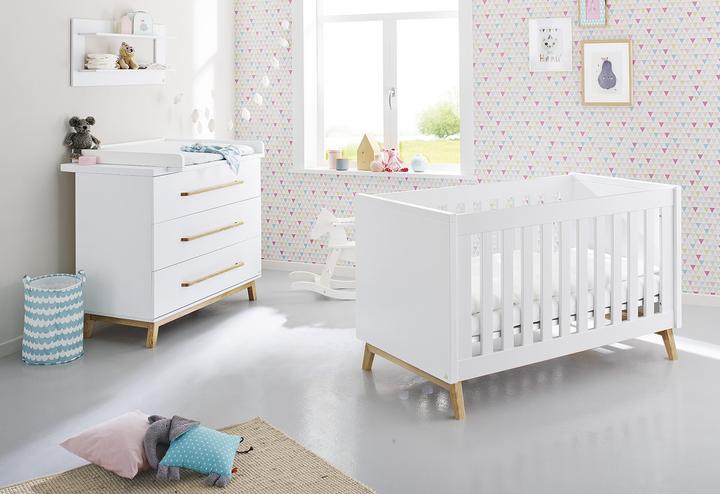 Pinolino Sparset Riva breit (Babybett, Wickelkommode)
