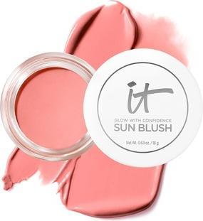 Actual product image It Cosmetics Glow with Confidence Sun Cream Blush Blendable Buildable Blush Bronzer for a Pop of Sun
