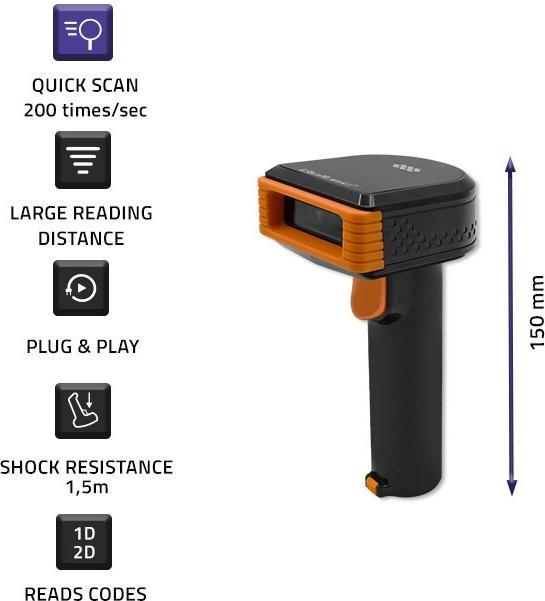 Actual product image Qoltec Supplier did not provide product name (2D barcodes, 1D barcodes)