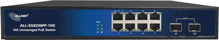 Actual product image Allnet switch unmanaged all-sg8208pf-10g 2 x sfp+ 8 x rj45 fanless (8 Ports)