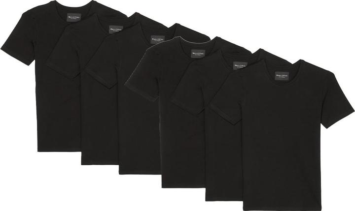 Actual product image Marc O'Polo 6 Pack Essentials Organic Cotton Undershirt / Shirt Long Sleeve (S)