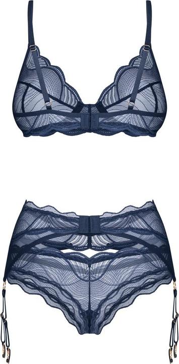 Actual product image Obsessive Nightly Blue suspender set (XXL)
