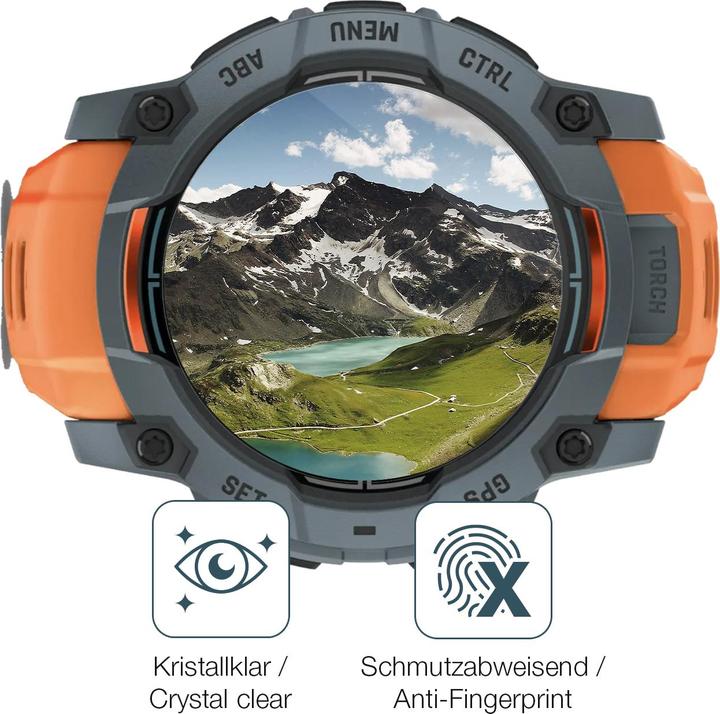 Produktbild Dipos Schutzfolie Klar für Garmin Instinct 3 AMOLED (50 mm)