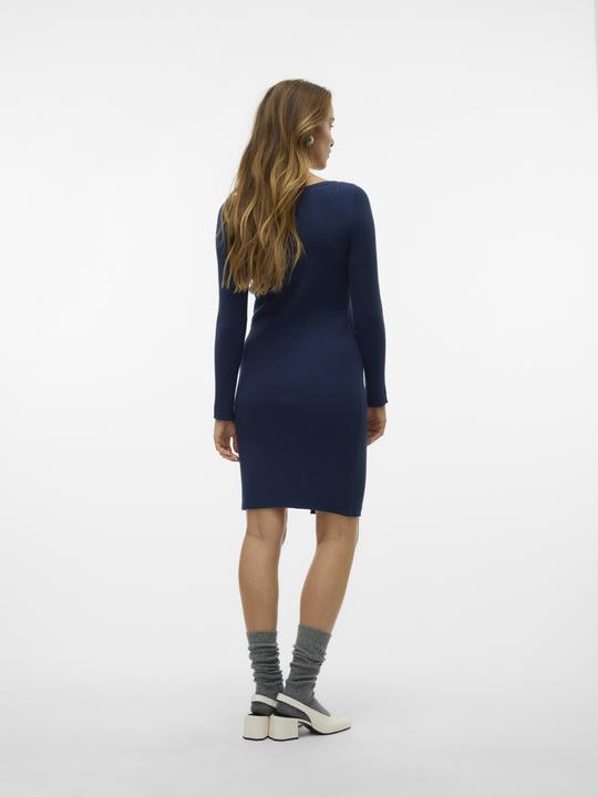 Produktbild Vero Moda VMABA BUTTON LS BOATNECK DRESS GA EXC Strickkleid (L)