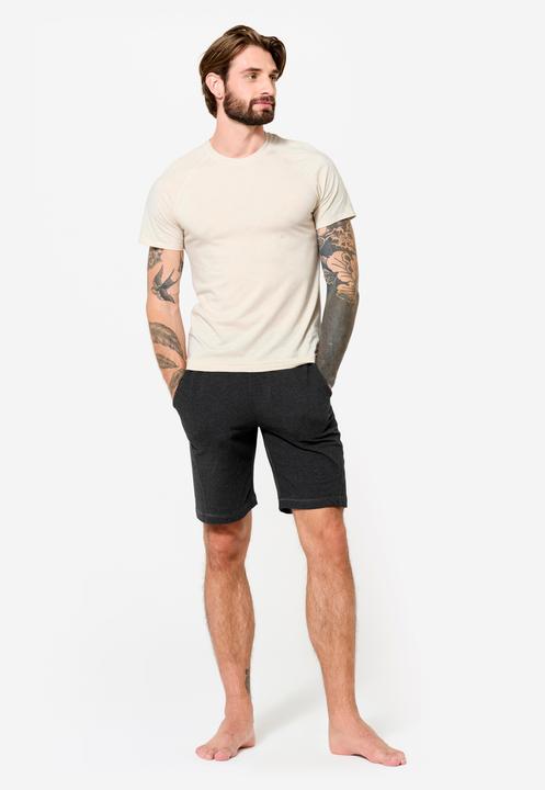 Produktbild Kimjaly Yoga T-Shirt Herren weich - leinenbeige (S)