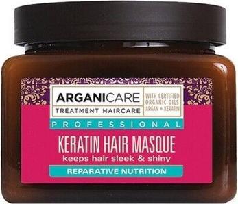 Arganicare ARGANICARE Keratin Masque For Damaged Hair maska nadająca gładkość i połysk do włosów suchych 500ml (500 ml)