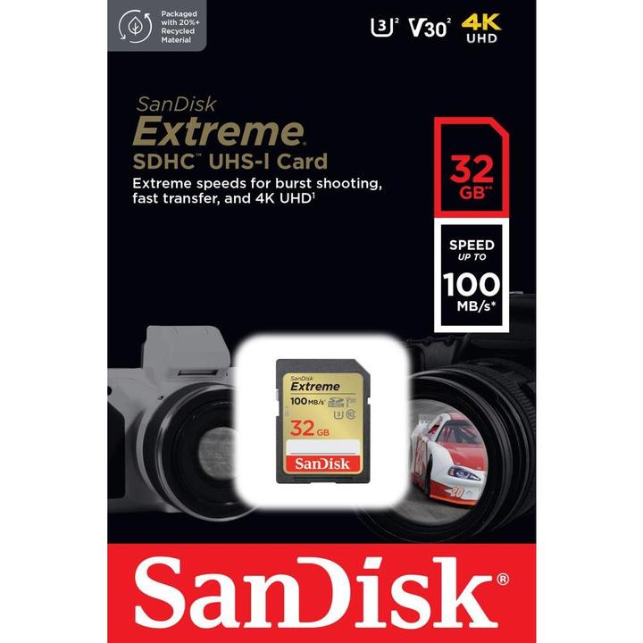 Produktbild SanDisk Extreme (32 GB, SDHC, U3, UHS-I)
