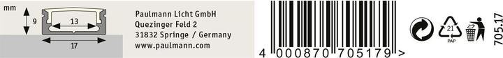 Actual product image Paulmann Stripe Profile Base (100 cm, Indoor)