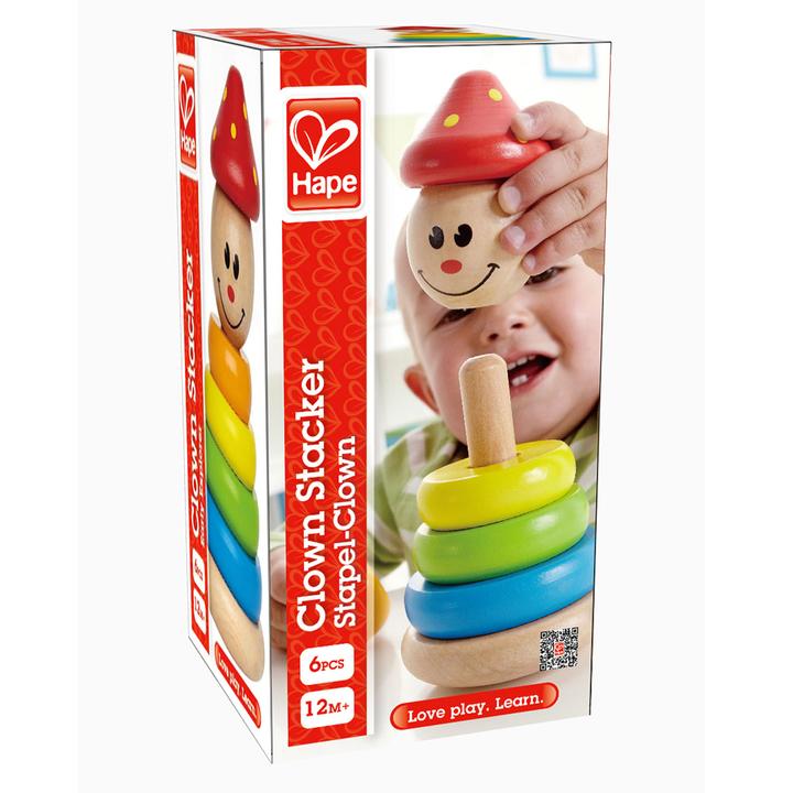 Actual product image Hape Stacking clown 6pcs.