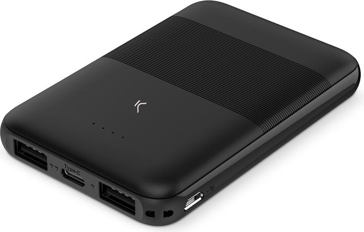 Image du produit KSIX POWER BANK 5.000 MAH USB + USB C-A CABLE BLACK (5000 mAh, 10 W, 10 Wh)