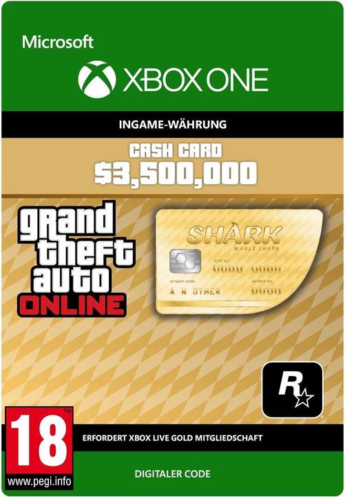 Produktbild Microsoft Grand Theft Auto V: Whale Shark Card (Xbox One X, Xbox Series X, Xbox One S, Xbox Series S)