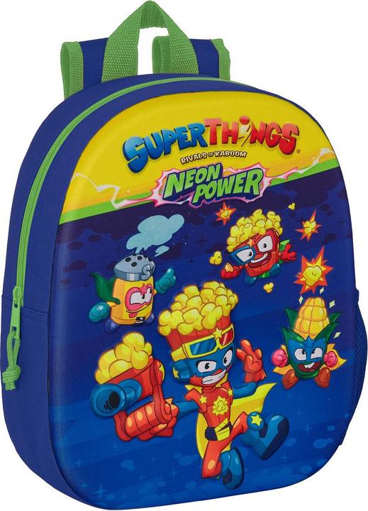 Immagine prodotto Superthings Zaino scuola 3D 27 x 33 x 10 cm Blu Colorato