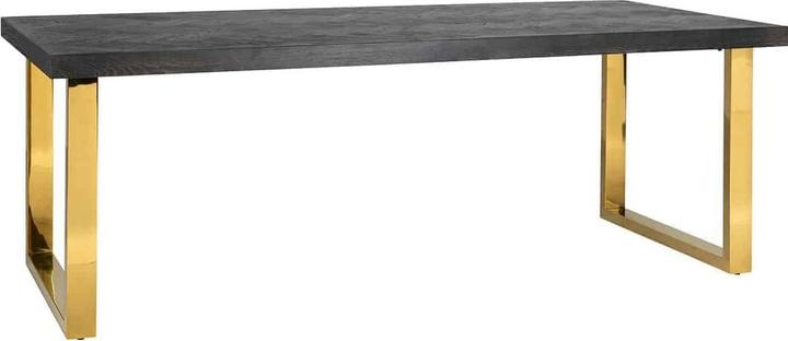 Produktbild Richmond Interiors Esstisch Blackbone schwarz gold 220 (220 x 100 x 77 cm)
