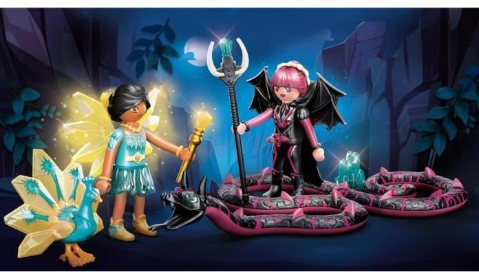 Produktbild Playmobil Crystal Fairy und Bat Fairy mit Seelentieren (70803, Playmobil Ayuma)