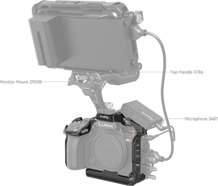 Immagine prodotto SmallRig 4023 Gabbia Black Mamba per Panasonic LUMIX S5 II (novità) (Gabbietta)