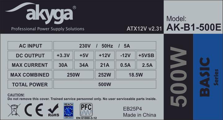 Produktbild Akyga 500W Netzteil (500 W)