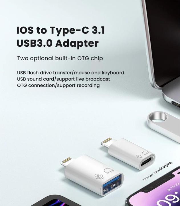 Immagine prodotto PowerGuard Adattatore per cuffie Lightning USB 3.0 Carica e dati OTG (Lightning, USB 3.0)