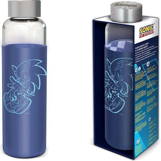 Produktbild Sega Sonic the Hedehog Bottiglia di vetro + cover silicone 585 ml (0.59 l)