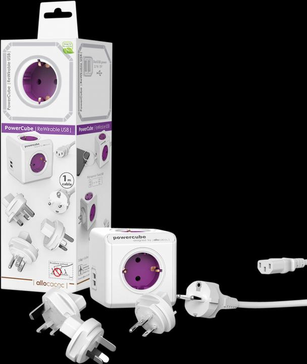 Actual product image Allocacoc ReWirable USB incl. travel plug set incl. 1 m cable (5 x, USB-A, 1 m)