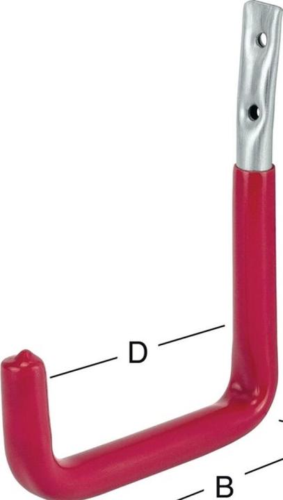 Produktbild Vormann Wandhaken U-Form rotgummi Ausladung 250 mm Stahl verzinkt