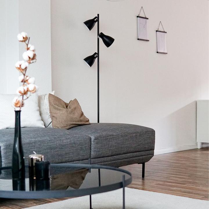 Produktbild B.K.Licht Stehleuchte, schwarz, 3xE27 exkl. (E27)