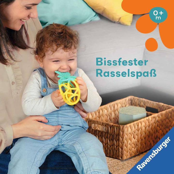 Produktbild Ravensburger 4869 play+ Rassel-Greifling: Ananas, Zahnungshilfe, Silikon Baby-Spielzeug ab 0