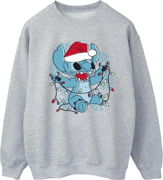 Disney Lilo And Stitch Christmas Lights Sketch Sweatshirt (L)