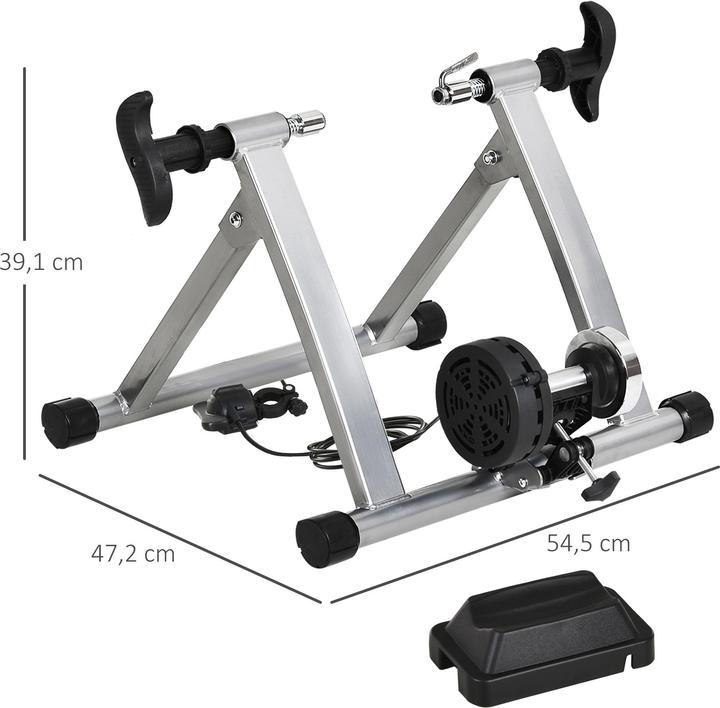 Image du produit Homcom Rollentrainer Stahl Silber