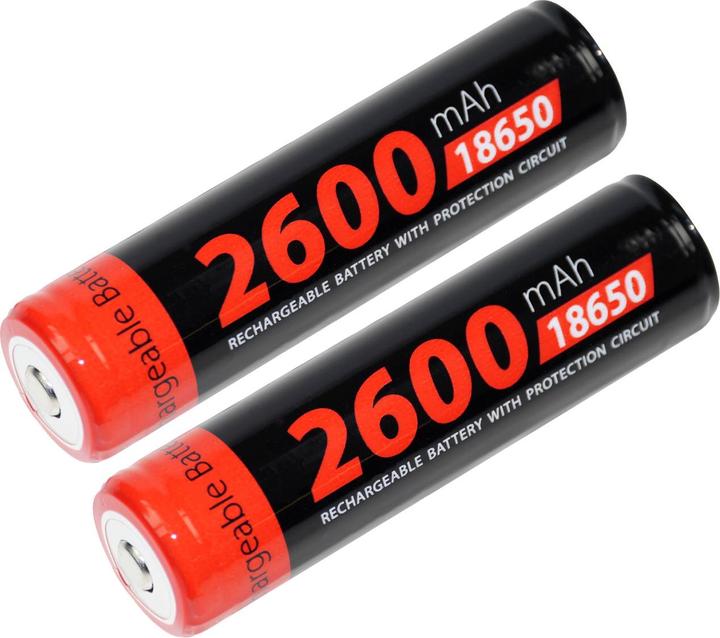 Immagine prodotto XCell Batterie ricaricabili agli ioni di litio tipo 18650, set da 2 (2 pz., 18650, 2.60 mAh)