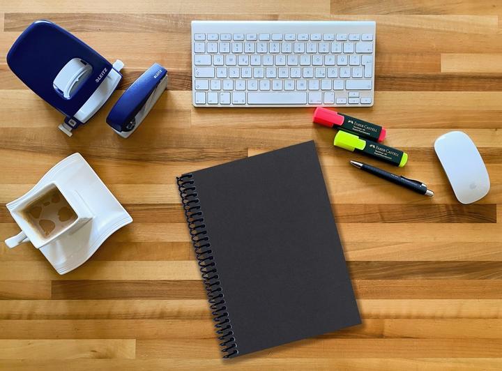 Actual product image A 4 notebook Luxury 80 pages BLACK (A4, A5, A6)