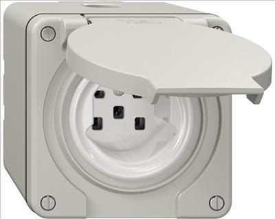Actual product image Feller Socket type 25 wet IP55/21 grey
