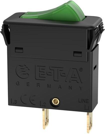 Immagine prodotto E-T-A Interruttore automatico miniaturizzato, termico, unipolare, versione da incasso, 5A, IP00 / IP40