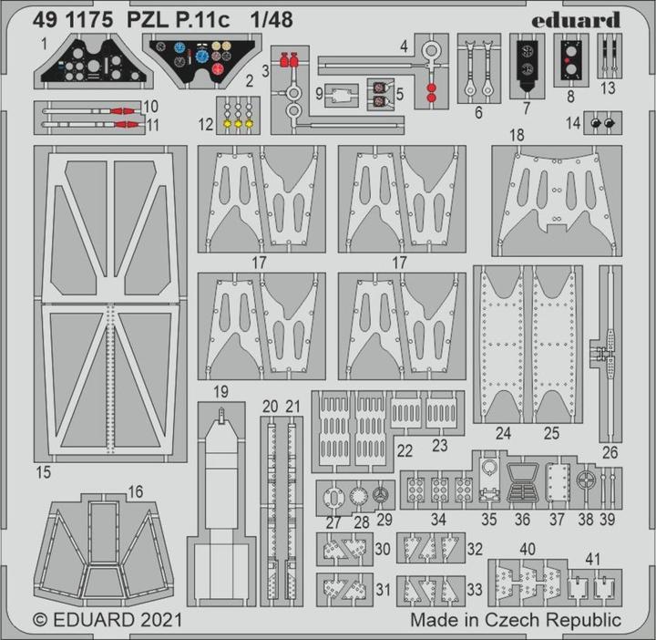 Actual product image Eduard PZL P.11c 1/48 for ARMA HOBBY