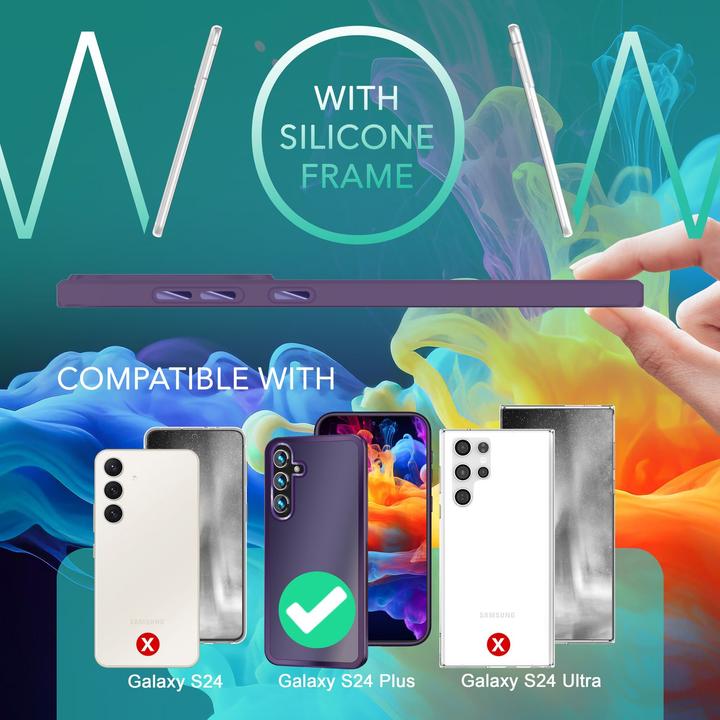 Image du produit Nalia Étui hybride semi-transparent avec cadre de protection (Samsung Galaxy S24+)