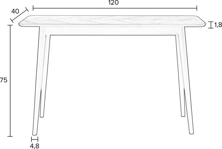Immagine prodotto Zuiver Tabella (120 x 40 x 75 cm)