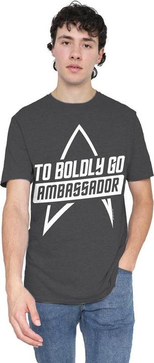 Actual product image Unisex Adult To Boldly Go T-Shirt (S)