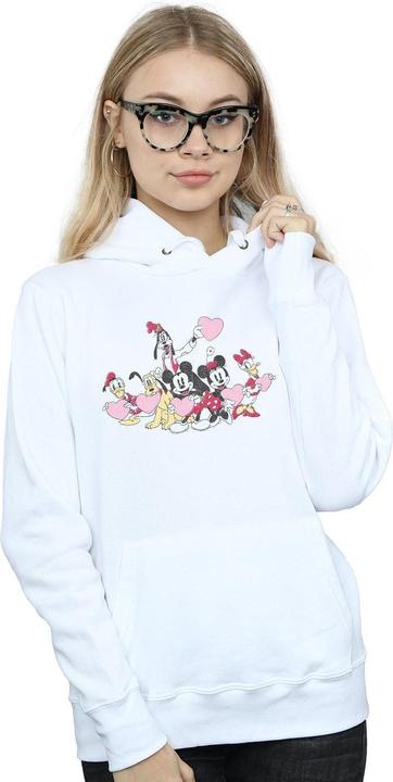 Actual product image Disney Womens/Ladies Mickey Mouse Love Friends Hoodie (XL)