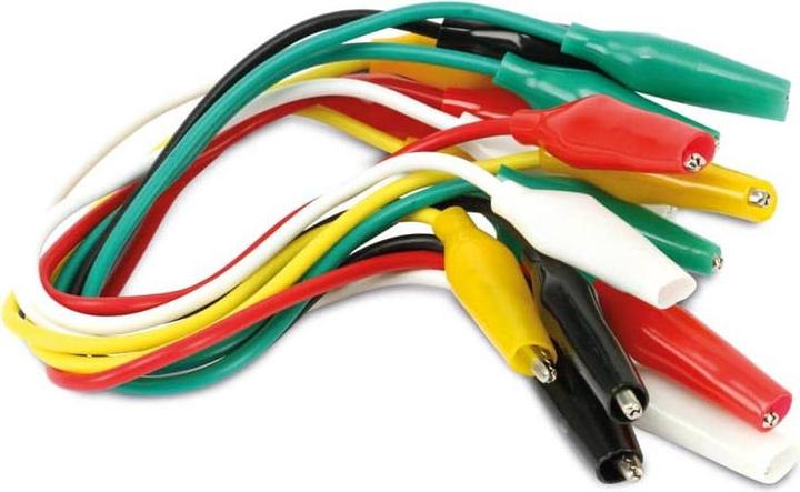Produktbild Eneroid Messleitungen mit Krokodilklemmen, 0,5 mm², 300 mm, 10 Stück, 35mm