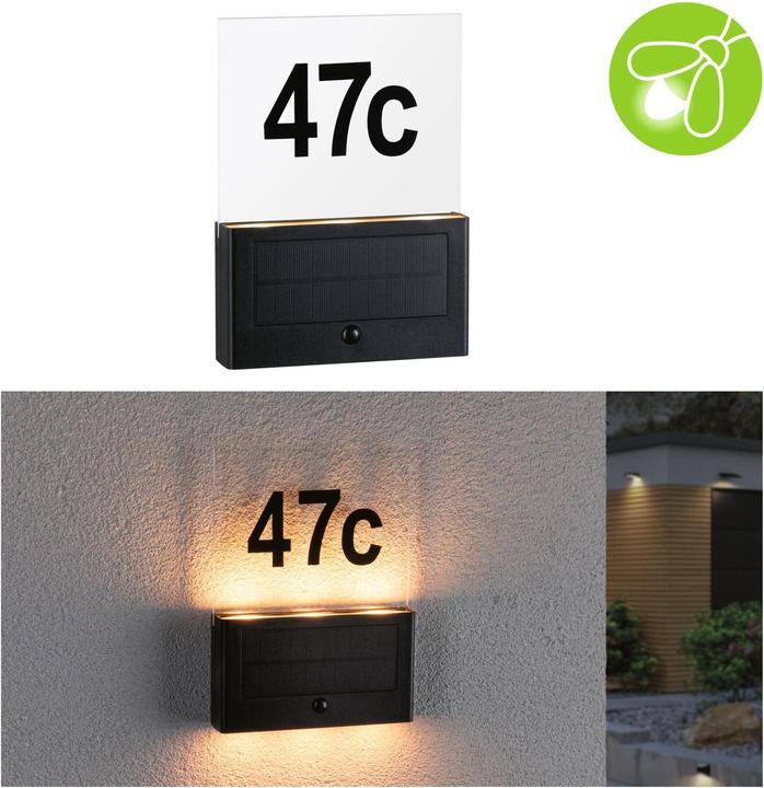 Produktbild Paulmann Solar Hausnummernleuchte (18 lm, IP44)