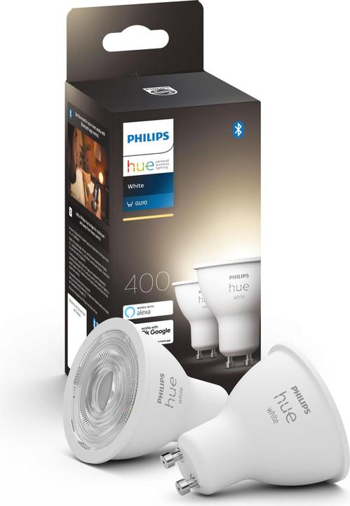 Productafbeelding Philips Hue Hue Wit BT (GU10, 5.20 W, 400 lm, 2 x, F)