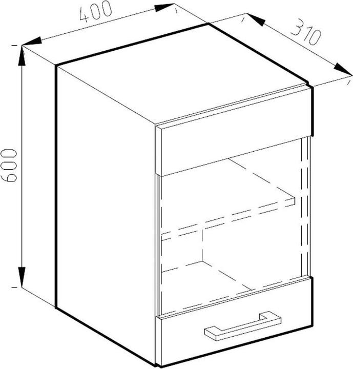 Actual product image Vicco Hängeschrank R-Line (40 x 31 x 60 cm)