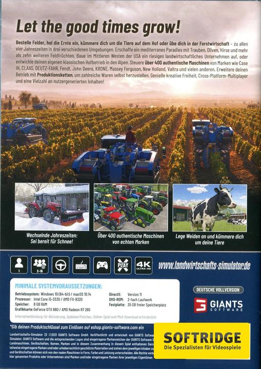 Immagine prodotto Giants Software Simulatore di agricoltura 22 (PC, DE)
